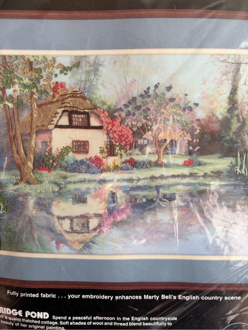 Dimension Stockbridge English Country Scene Embroidery Wall Art - Blue